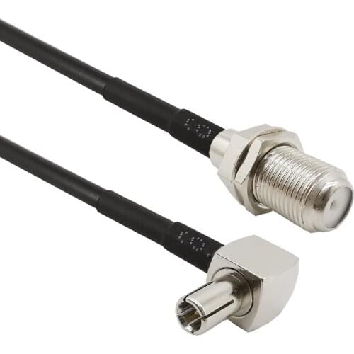 1Pcs RF TS9 Male Plug To F Female Connector RG174 Coaxial Cable 50CM length TS9 Male to F Female adapter