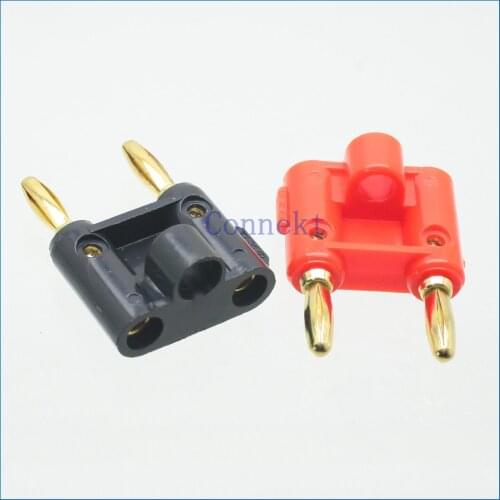 10 pair /lot 4mm dual banana plug connector screw Speaker test Cable Amplifier Terminal