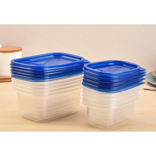 20pcs High quality baking package ice cream plastic cups fruit salad takeaway packaging cups DIY food small cup with blue covers
