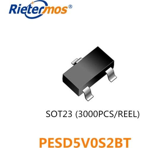 3000PCS PESD5V0S2BT PESD5V0 PESD5V0S2 SOT-23 SOT23 MADE IN CHINA