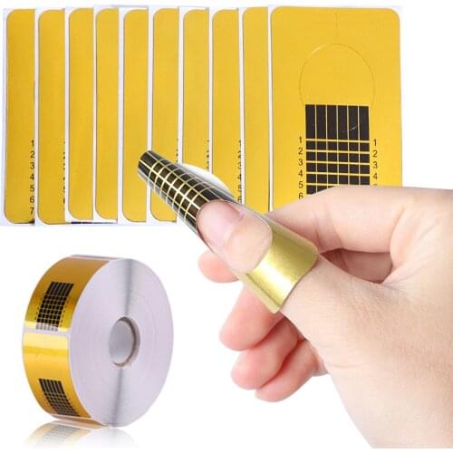 50/100pcs Nail Sticker Forms For Extension Fast Building UV Gel Top Form Stencil Mold Nails Construction Manicure Tool PPNJ070