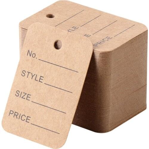 500Pcs Price Tags Hang Tag String Clothing Garment Tags Polyester String Tag Seal Clothing Printed Label Fasteners Snap Lock