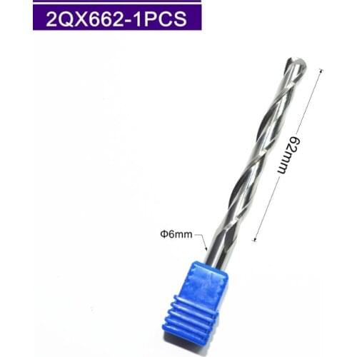 6mm*62mm,1pcs,Free shipping 2 Flutes Ball Head End Mill,CNC milling Cutter,Solid carbide Woodworking relief Bit,wood Cutter