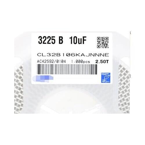 Free Shipping 1000pcs/LOT CL32B106KAJNNNE 1210 106K 10UF 25V X7R 10% 106 FUSE