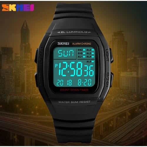 SKMEI Digital Mens Watch Sports Chrono Analog LED Electronic Wristwatches Fashion Waterproof Alarm Male Clock Relogio Masculino