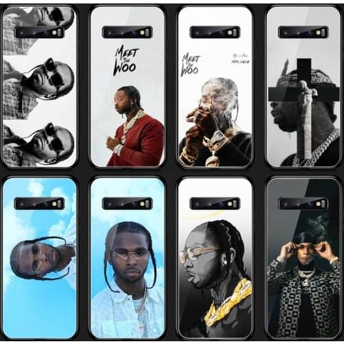 Rapper Pop Smoke Phone Case Tempered Glass For Samsung S20 Plus S7 S8 S9 S10E Plus Note 8 9 10 Plus A7 2018