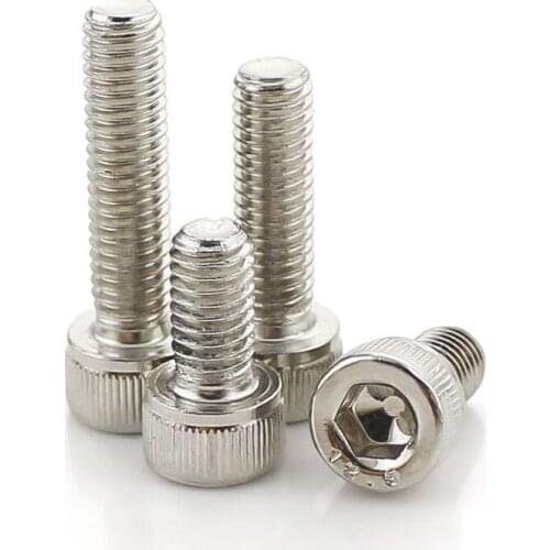 DIN912 Nickel Plating 12.9 Grade High Strength Cup Head Hexagon Bolt Cylindrical Head Hexagon Screw M6M8 10pcs