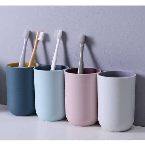 Nordic Style Travel Portable Washing Cup Couple Bathroom Sets Plastic Good Morning Toothbrush Holder Storage double-layer cup