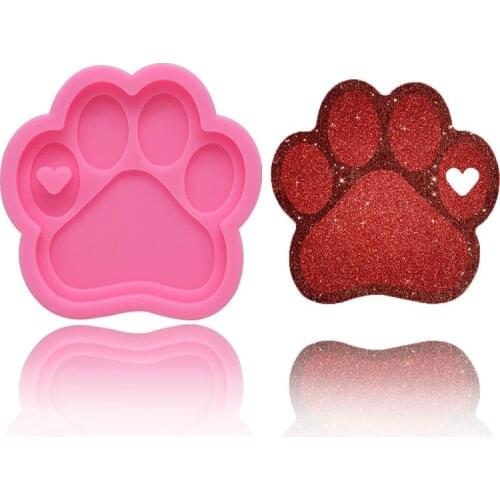 DIY Resin Mold Cake Mold for Decoration Easy To Demould Tasteless DIY Bear Paw Style Crystal Keychain Kitchen Baking Utensils