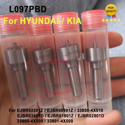 4PCS L097PBD Common Rail Injector Nozzle L097PBC Diesel Sprayer L097PRD For HYUNDAI Terracan 33800-4X500 EJBR02801D EJBR00901Z