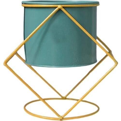 Nordic Style Geometric Rhombus/Hexagon Iron Succulent Planting Flower Pot Cactus