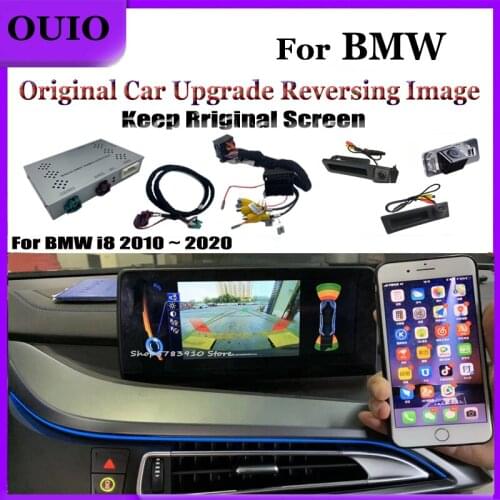 Rear View Camera Adapter|For BMW i8 2010~2020 CIC NBT EVO Interface Original screen upgrade Reversing camera Parking Decoder