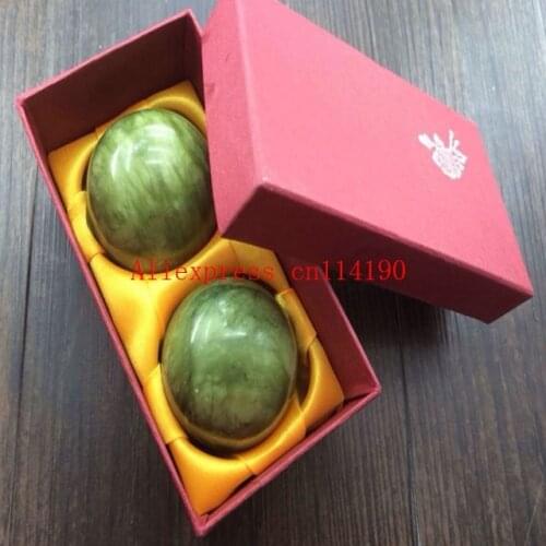 Hot 50CM Beauty Green Natural JADE Massage Relaxation ball For Body Chakra Stone Health jewelry bracelet massageador + gift box