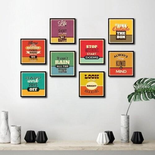 Vintage Style Inspirational Quote Canvas Art Posters and Prints Motivational Wall Art Pictures Painting Home Art Wall Decor