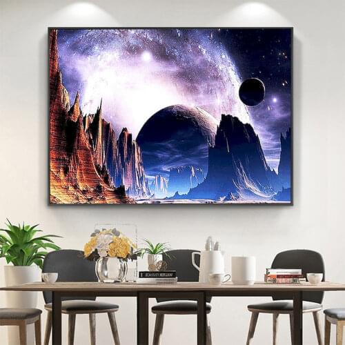 Scenery Landscape DIY Cross Stitch 11CT Embroidery Kits Needlework Craft Set Printed Canvas Cotton Thread Home Dropshipping