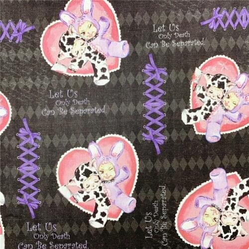 Retro Showa cartoon animals lolita Doll Cotton Fabric Patchwork for Tissue Kids Home Textile for Making Cloth Doll Dress