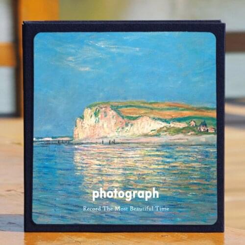 Retro style 16-inch self-adhesive film DIY photo album book couple art large-capacity photo album family commemorative album