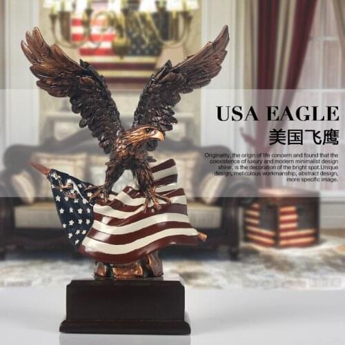 Antique UAS art Grand plan American Eagle Eagle Decoration creative home wine cabinet hotel office living decorative handicrafts