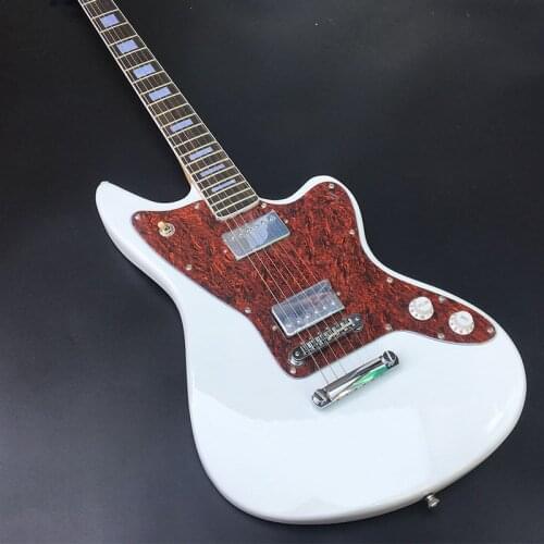 High quality electric guitar, white paint, fixed bridge, maple neck, P90 pickup, free delivery