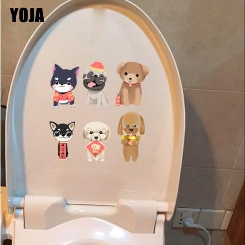 YOJA 23*23CM Multiple Breeds Of Dogs Wall Sticker BedRoom Home Decor Toilet Decal T3-0547