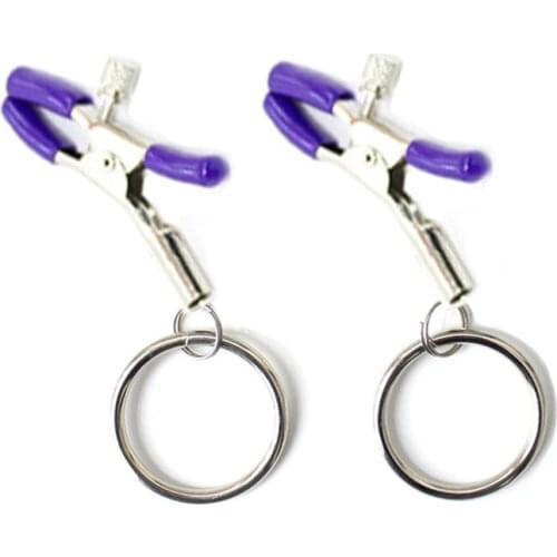 Nipple Clamps The Circle Breast Clip SM For Couples Game Sex Toy Adult Game Sex Bondage Breast Clitoris Clamp Slave Metal chain