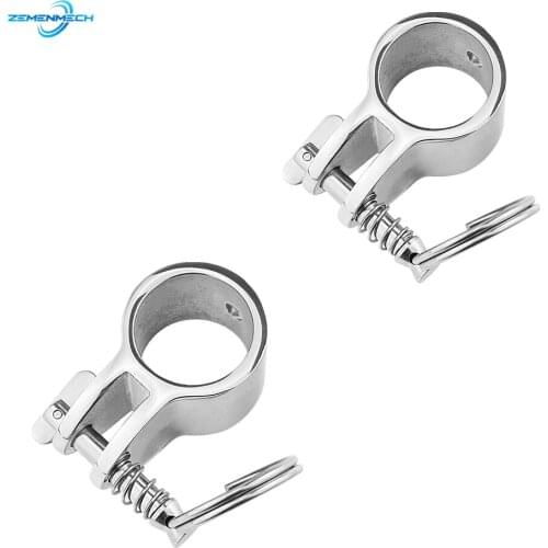 2PCS Boat Accessories 316 Stainless Steel Jaw Slide Clamp With Quick Release Pin 1 Inch 25mm Bimini Top Hinged Slide Fitting Hot