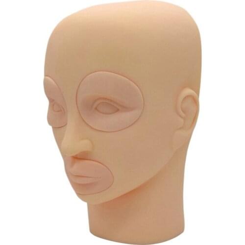 Tattoo Accessories 3D Silicone Permanent Makeup Tattoo Training Practice Fake Skin Blank Eye Lips Face 2 Eyes + 1 Lip