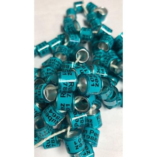 Aluminium core rings can design your name phone number bird foot leg bands ring pigeon