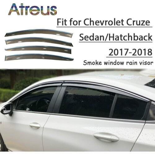 Atreus 1set ABS For 2018 2017 2016-2011 Chevrolet Cruze Sedan Accessories Car Vent Sun Deflectors Guard Smoke Window Rain Visor