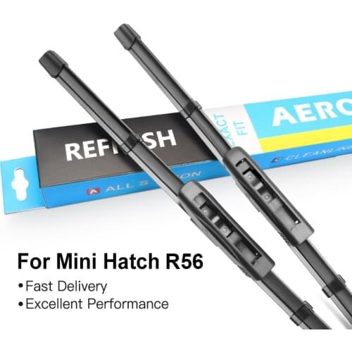 Auto Car Wiper Blades Windscreen Rain Brush 18"&19" Fit Bayonet Arms for Mini Cooper Hatchback One JCW R56 Car Accessories