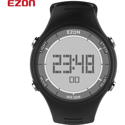 EZON L008 Casual Men Digital Sports Watch Stopwatch Alarm Double Time Chronograph 50M Waterproof Wristwatches Relogio Masculino