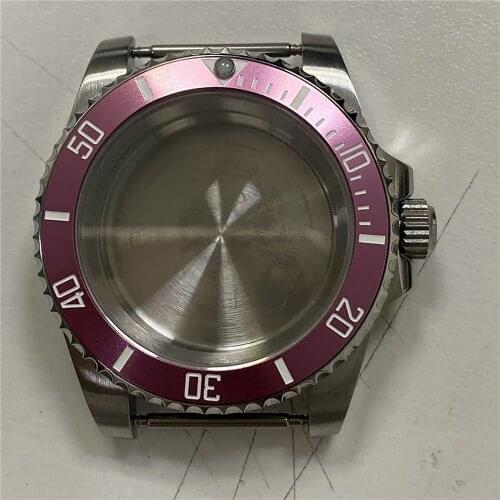 40MM Stainless Steel Watch Case Set with Sapphire Glass Parts for Japanese NH35/NH36 Movement