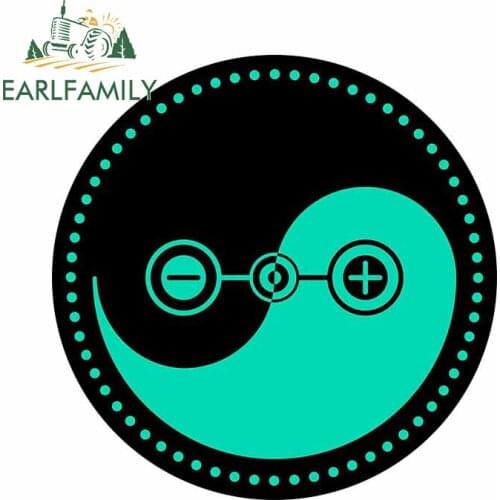 EARLFAMILY 13cm x 9.3cm for The Principle of Polarity Shee Symbol Truck Car Stickers Motorcycle Fine Vinyl Auto Decal Decoration