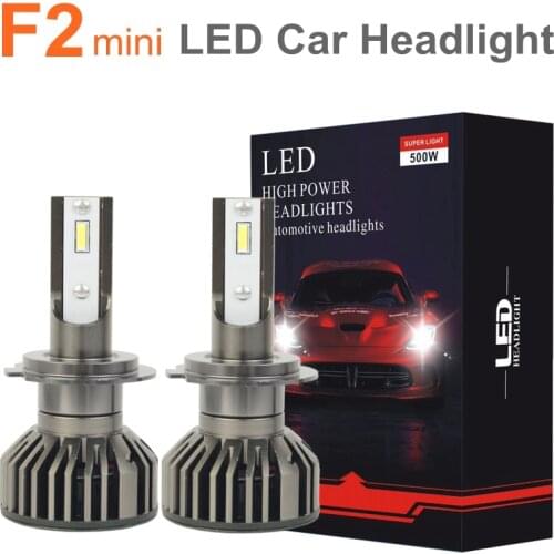 F2 Mini LED Car Light 50W 6000K H1 Bulb H3 LED Headlight Lamp 9012 Hir2 1860 Chip 9005 9006 12V H4 H7 H11 Vehicle Ampoule HB3