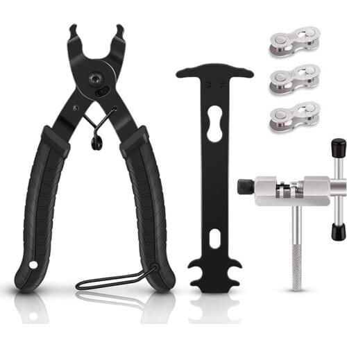 Bike Chain Tool,Adjustable Bike Chain Tool+Bike Link Pliers+Chain Gauge+Bike Missing Link,For 6 7 8 9 10 Speed Bike