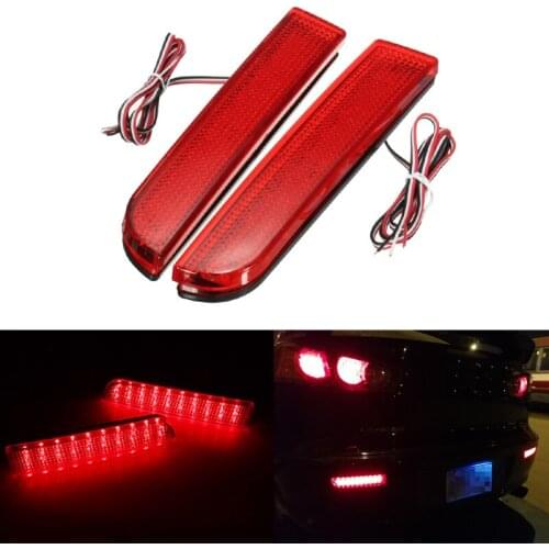 Niscarda LED Rear Bumper Reflector Light Red Car Driving Brake Stop Fog Lamp For Mitsubishi Lancer EVO