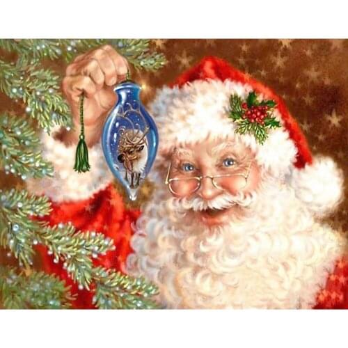 New Year Merry Christmas Gifts DIY Diamond Embroidery Santa Claus Cross Stitch Full Square Drill Diamonds Panting Needleowrk
