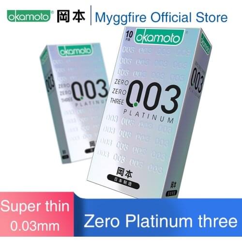 Okamoto 0.03mm Thickness 003 PLATINUM Condoms Ultra Thin Cock Penis Sleeve For Adult Sex Products Intimate Goods Condom For Men