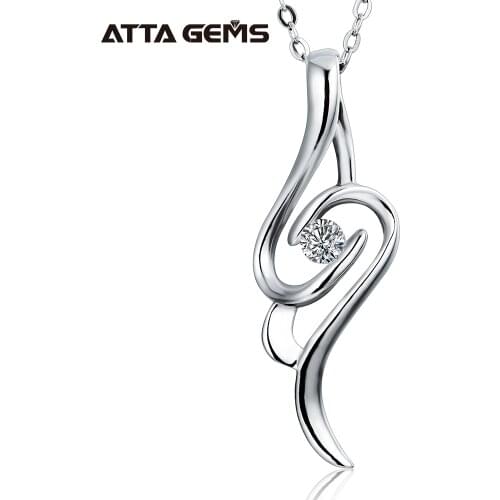 0.1ct Excellent Cut D Color Moissanite Pendants Necklace Pass Diamond Test Round VVS1 Moissanite Necklace Jewelry For Women