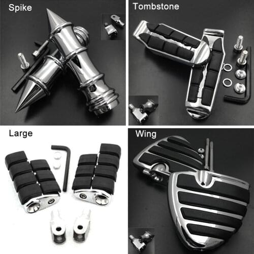 Wing Front Foot Peg For 2010-2015 11 12 13 14 Honda VT 1300 Sabre VT1300CS / Stateline VT1300CR footpeg Rest Pedal Billet Rubber