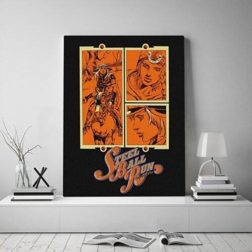 Steel Ball Run SBR JoJos Bizarre anime Framed Wooden Frame Canvas poster Painting wall Art decor Study Home Decoration Prints