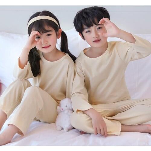 Kids Pajamas Sets Cotton Boys Sleepwear Suit Spring Autumn Girls Pajamas Long Sleeve Pajamas Tops+Pants 2pcs Children Clothing