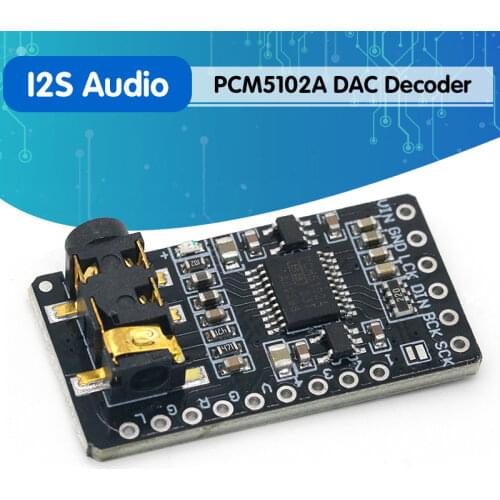 Interface I2S PCM5102A DAC Decoder GY-PCM5102 I2S Player Module For Raspberry Pi pHAT Format Board Digital PCM5102 Audio Board
