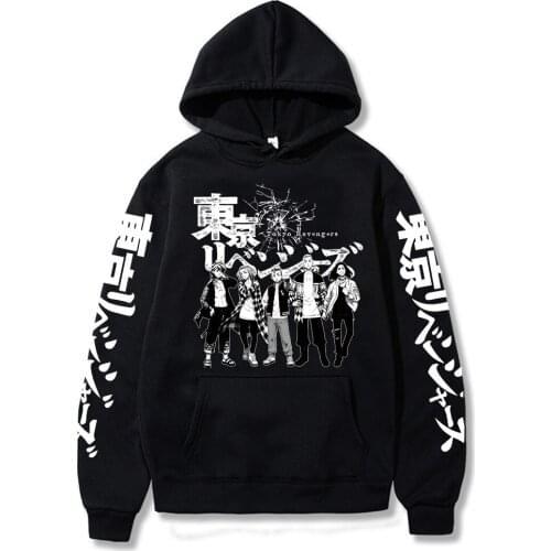 Hot Tokyo Revengers Pullover Sweatshirt Women Men Mikey Draken Costume Hoodies Harajuku Sudadera