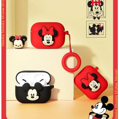 Disney Silicone Earphone Case for Airpods1/2/pro Anti-Fall Anti-Lost Fingerprint-Free Silicone Earphone Cover