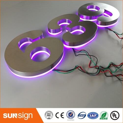 H 30cm Custom Apartment LED Numbers Sinage size H200MM(Custom) purple led