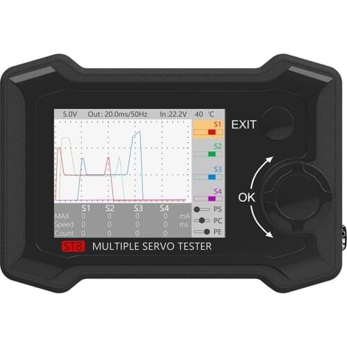 In Stock ToolkitRC ST8 2.4 TFT 7-28V 8-Channel Servo Integrated Tester 4 Independent Interface Signal Test
