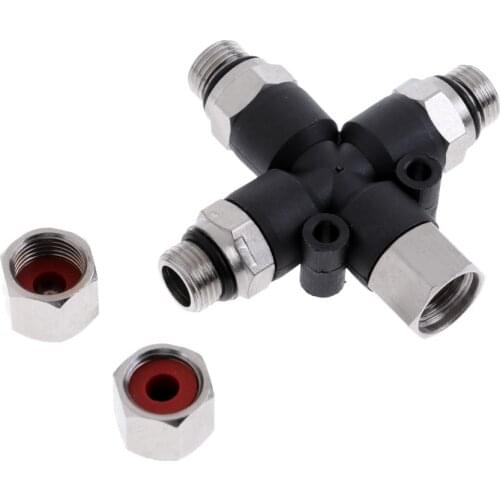 High Quality Metal 3-Way Airbrush Air Hose Manifold Adaptor Splitter Fitting Connector 1/8" BSP Thread Tap