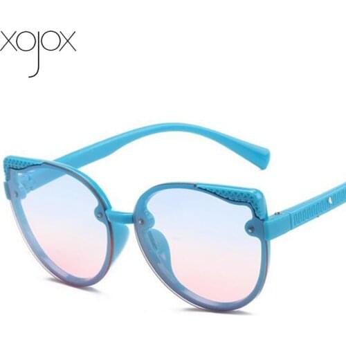 XojoX Vintage Gradient Kids Sunglasses Boys Girls Fashion Cat Eye Goggles Cute Children Eyewear Lovely Baby Sun Glasses