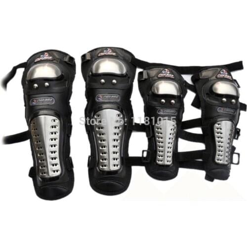 Motorcycle Motocross Knee elbow protector pad off road MTB dirt bike stainless steel knee elbow pad shin guard protector support